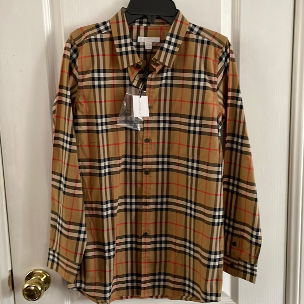 Burberry Vintage Check Long Sleeve Button Down Shirt